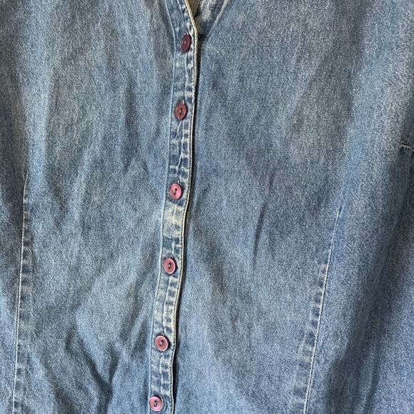 Penningtons Sleeveless Denim Jeans Blouse - Picture 4 of 7
